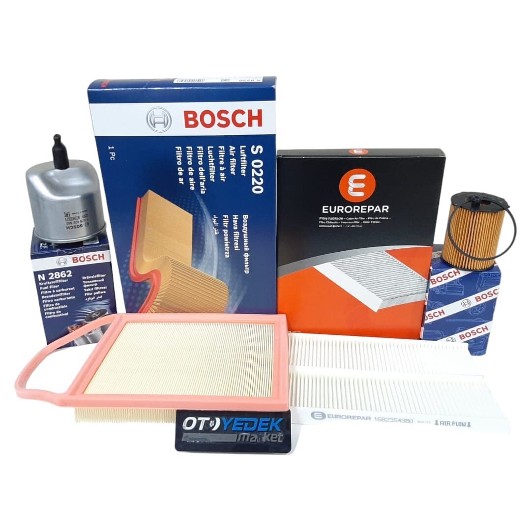  Citreon C-Elysee (2012-2017) 1.6 Dizel Filtre Bakım Seti (Bosch)