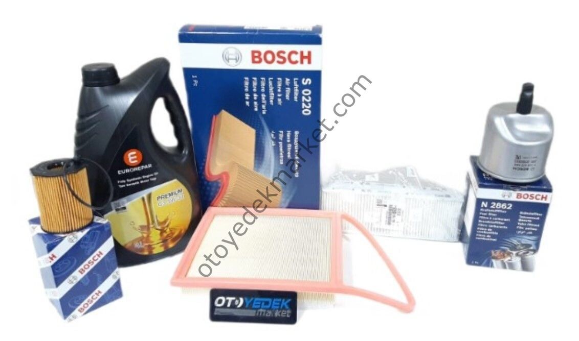 Citroen C-Elysee 1.6 Hdi (2012-2017) Euro 5 Filtre Bakım Seti 5W30 Eurorepar Yağ (Bosch)