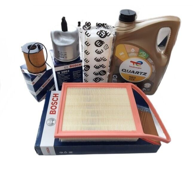Citroen C-Elysee (2012-2017) 1.6 Dizel Filtre Bakım Seti (Bosch) Ve 5w30 Motor Yağ