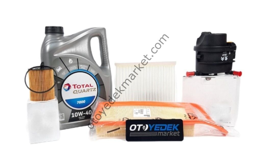 Citroen C3 (2002-2010) 1.4 Hdi 70hp Filtre Bakım Seti Ve 10w40 Motor Yağ  (İthal)