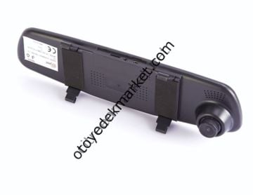 Araç İçi Kamera 4.3 İnç Aynalı Arka Kameralı DVR 9 Metre