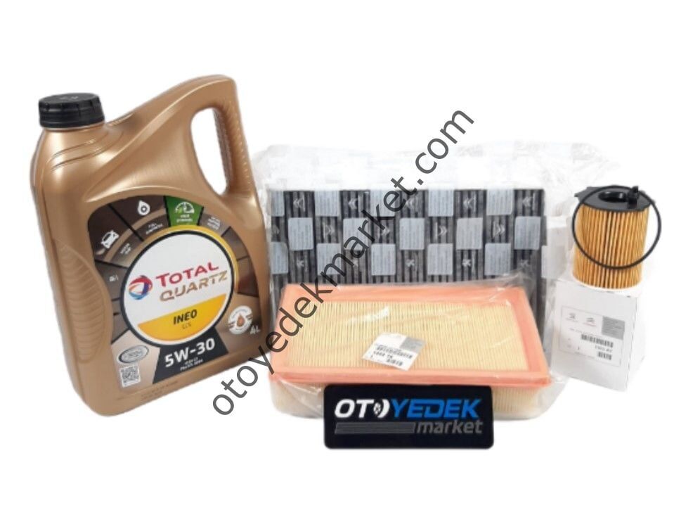 CİTROEN C5 (2011-2015) 1.6 HDI EURO5 FİLTRE SETİ MAZOT FİLTRESİZ + 5W30 YAĞ (ORİJİNAL)