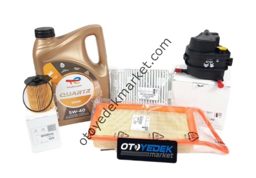 Citroen Nemo 1,4 Hdi Filtre Bakım Seti + 5w40 Yağ (Orijinal)