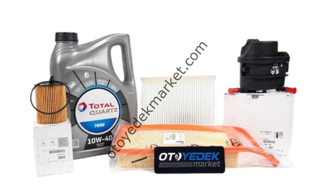 Citroen Nemo (2008-2013) 1.4 Hdi Bakım Seti + 10w40 Motor Yağ (Orijinal)