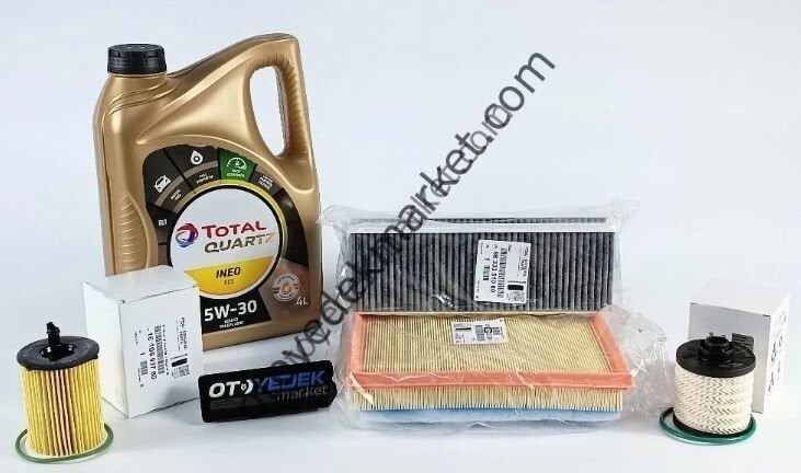Citroen C4 1.6 Hdi (2015-2018) Euro 6 Filtre Bakım Seti + 5W30 Yağ (Orijinal)