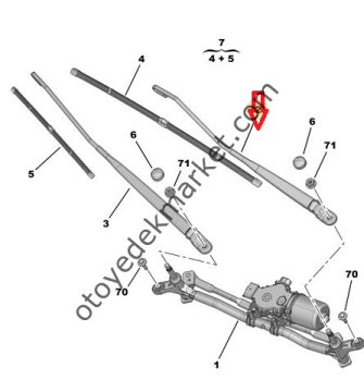 C-Elysee (2012-2021) Sol Silecek Kolu (Orijinal)