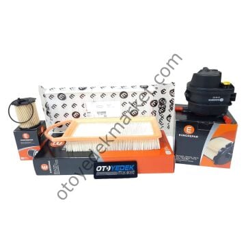 ﻿Peugeot 207 (2006-2011) 1.4 Hdı Yağsız Filtre Bakım Seti (Orijinal Eurorepar)