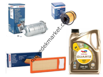 Citroen Nemo (2013-2017) 1.3 Multijet Filtre Bakım Seti + 5w30 Yağ (Bosch)