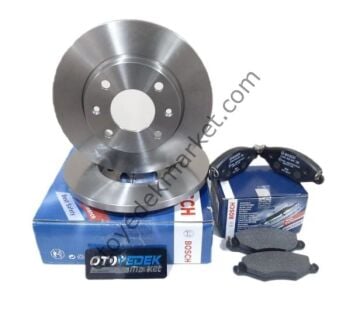 Peugeot 206+ (2009-2012) Ön Fren Disk Takımı Ve Balata Seti (Bosch)