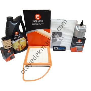 Peugeot Partner Teepe (2012-2017) 1.6 Euro5 Filtre Bakım Seti (Orijinal Eurorepar) Ve 5w30 Motor Yağ