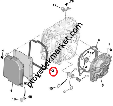 Peugeot 306 (1997-2001) Otomatik Vites Şanzıman Kapak Contası (Orijinal)