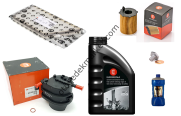 PEUGEOT 206 (2002-2011) 1,4 HDI FİLTRE SETİ + 5W40 YAĞ (ORJİNAL EUROREPAR)