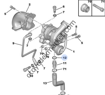 Peugeot 307 (2002-2008) 1.4 Hdı Ve 1,6 Hdı Turbo Hortum Cıvatası (Orijinal)