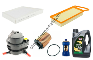 PEUGEOT 206 (2003-2011) 1.4 HDİ FİLTRE SETİ +5W30 YAĞ (İTHAL)