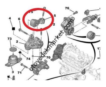 Peugeot 508 (2010-2018) Motor Kulağı (Corteco)