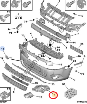 Citroen Berlingo (2015-2021) Sis Çerçevesi Sol (İthal)
