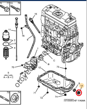 PEUGEOT 208 BENZİNLİ KARTER TAPASI (ORİJİNAL)