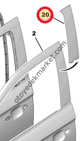 PEUGEOT 301 (2012-2024) SOL ÖN KAPI DİREK BANDI (İTHAL)