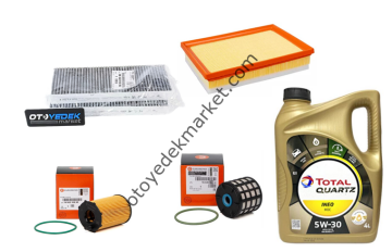 Citroen Berlingo (2016-2018) 1.6 Hdi Euro6 Filtre Bakım Seti + 5w30 Yağ (Orijinal Eureopar)