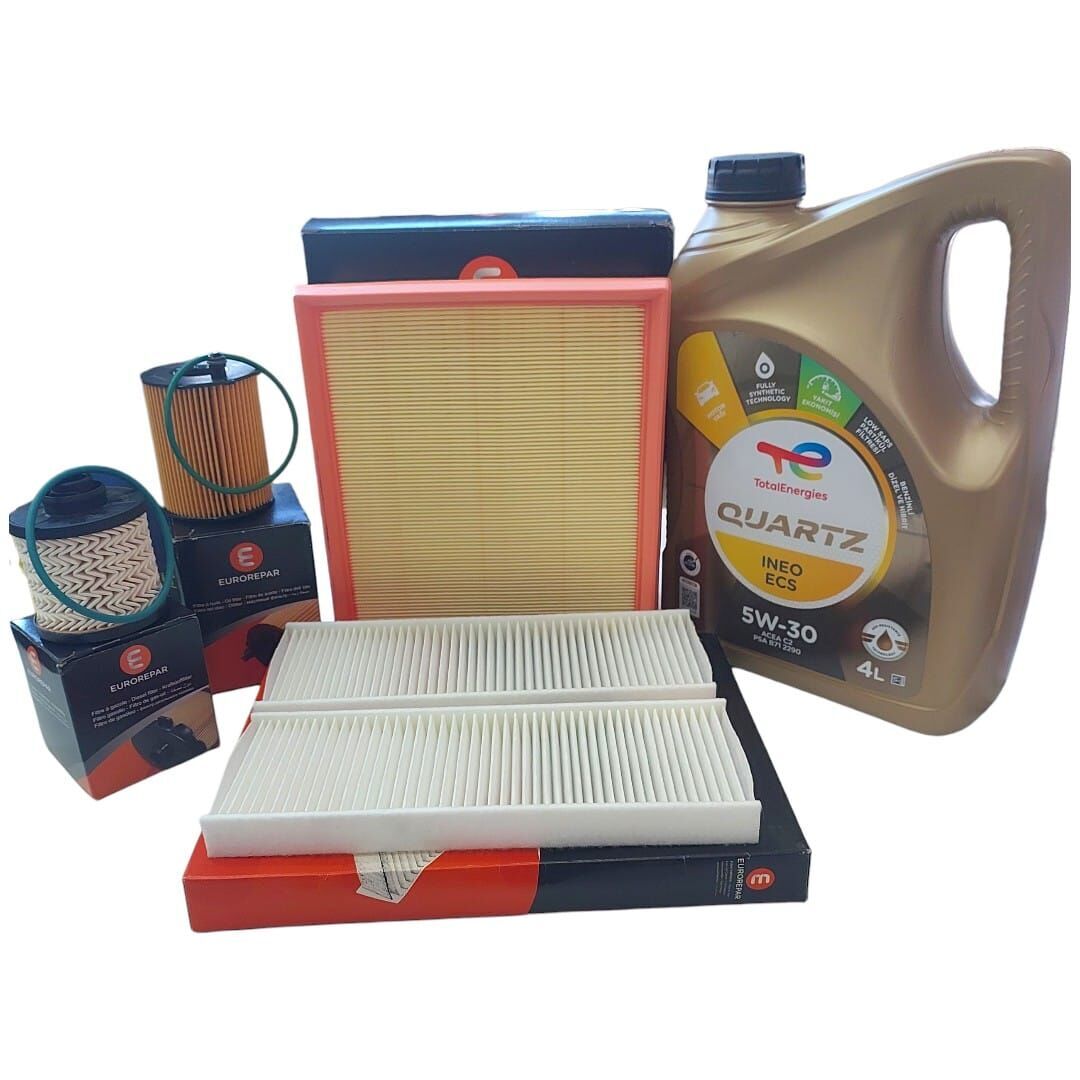 Peugeot 301 (2017-2019) 1.6 Hdi Euro6 Filtre Bakım Seti + 5w30 Yağ (Orijinal Eureopar)