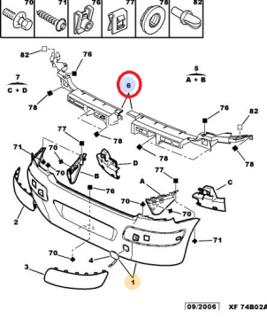 Peugeot 307 Arka Tampon Darbe Emici (İthal)