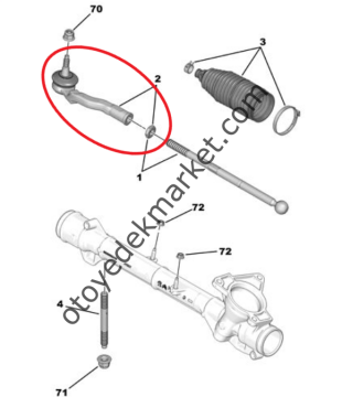 Citroen C4 (2021-2025) Sol Rot Başı (Orijinal)