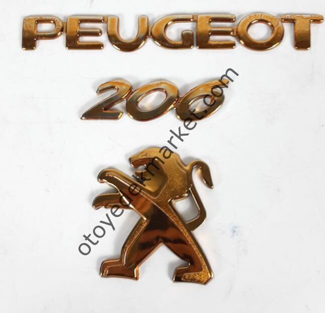 Peugeot 206 Sarı Yazı Seti (İthal)