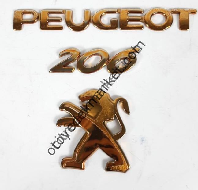 Peugeot 206 Sarı Yazı Seti (İthal)