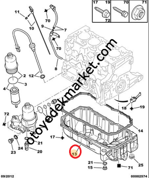 Peugeot 301 (2012-2016) 1.6 16V Benzinli Yağ Karteri (İthal)