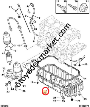 Citroen C-Elysee (2012-2016) 1.6 16V Benzinli Yağ Karteri (İthal)