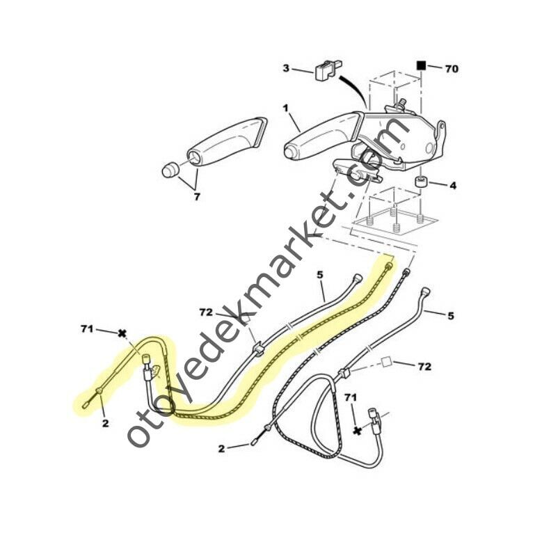 Citroen C5 (2004-2011) El Fren Teli (Orijinal)