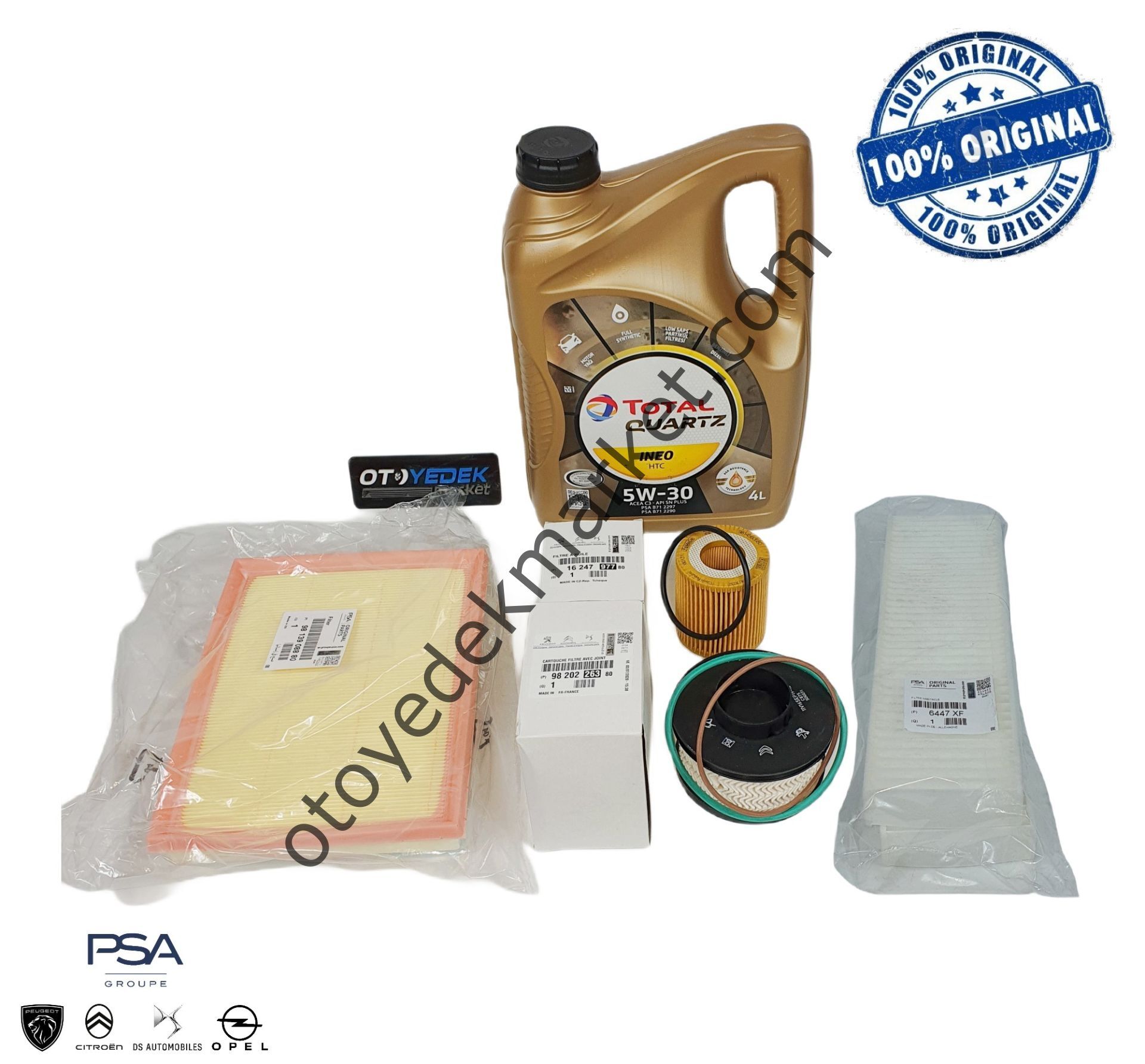 Peugeot Expert (2020-2024) 1.5 BlueHdi Filtre Bakım Seti Total Htc 5w30 (Orijinal)