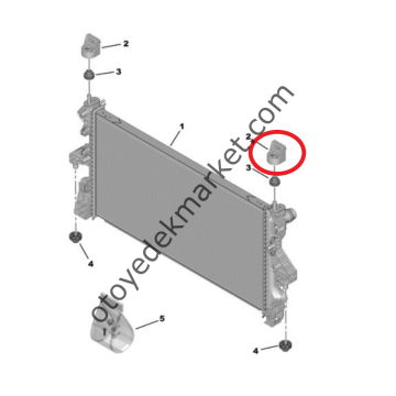 Peugeot Boxer (2020-2023) 2.2 Hdi Su Radyatörü / Fan Davlumbazı Bağlantı Ayağı (Orijinal)