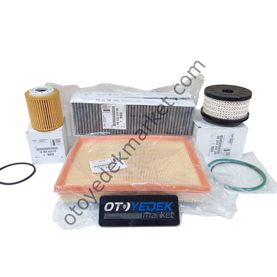 Peugeot 2008 (2020-2024) 1.5 Blue Hdi Karbon Polenli Filtre Bakım Seti Yağsız (Orijinal)