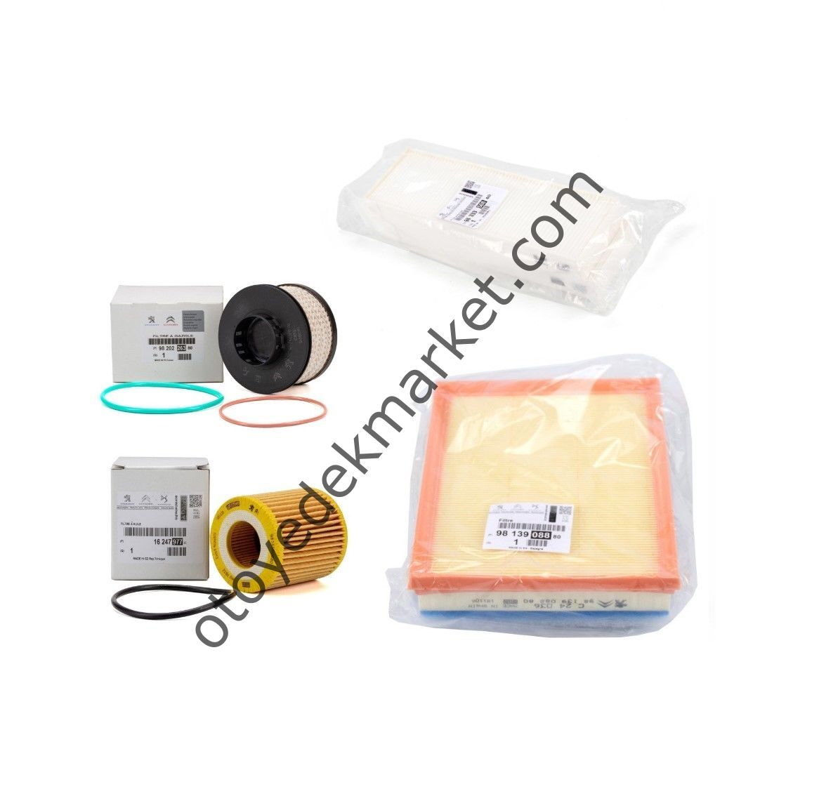 Peugeot 2008 (2020-2024) 1.5 Blue Hdi Periyodik Bakım Filtre Seti Yağsız (Orijinal)