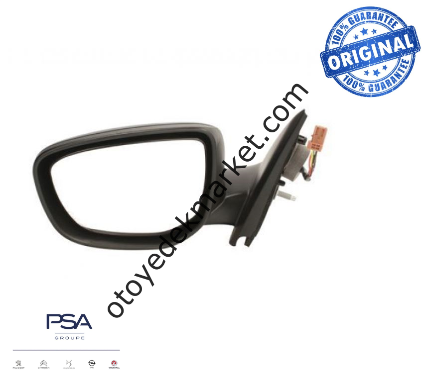 Peugeot 301 (2012-2022) Sol Dikiz Aynası - Elektrikli (Orijinal)