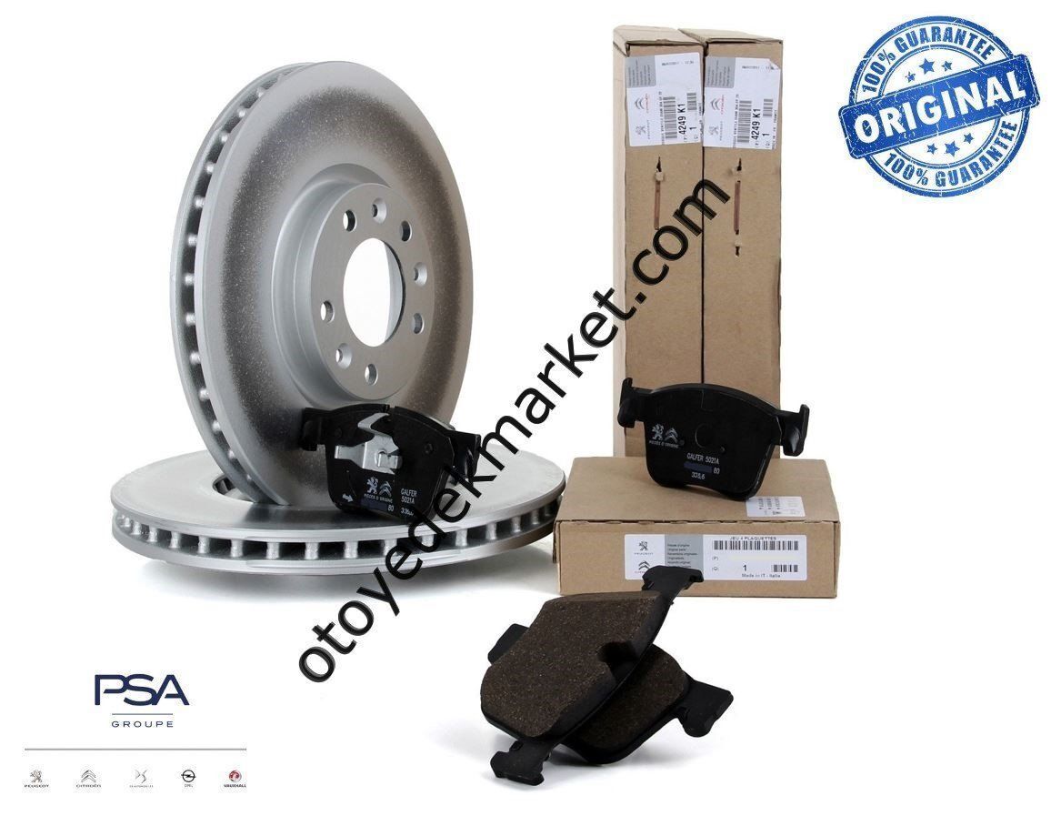 Peugeot 308 (2014-2021) Ön Fren Diski Ve Ön Fren Balata Takım Seti (Orijinal)