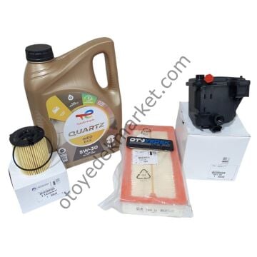 Peugeot 407 (2004-2012) 1.6 Hdı Filtre Seti Polen Filtresiz (Orijinal) Ve 5w30 Motor Yağ