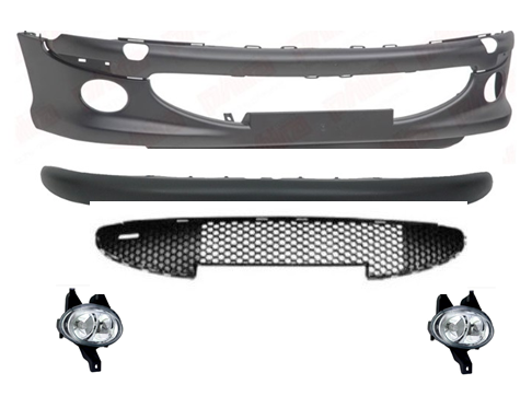 Peugeot 206 Gti-Rc Dolu Ön Tampon Ön Tampon,Orta Bandı,Izgara ve Sis Farları (İthal)