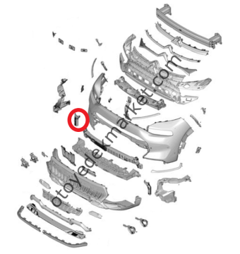 Citroen C3 Aircross (2017-2024) Ön Tampon Sağ Bağlantı Ayak Braketi (Orijinal)