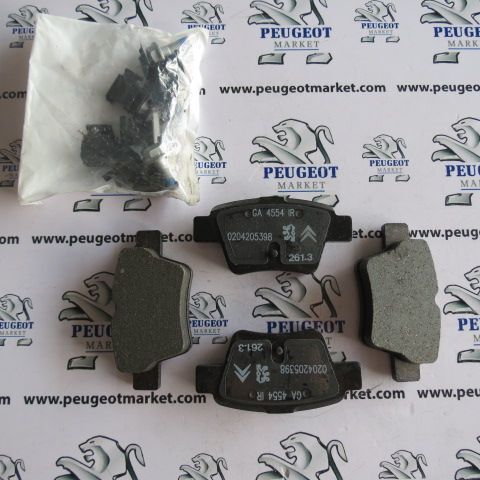 PEUGEOT 207 ARKA FREN DİSK BALATASI (ORJİNAL) 2 teker fiyatıdır