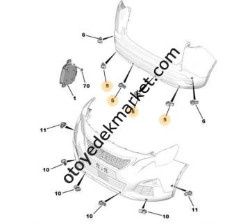 Citroen C4 Picasso (2014-2018) Arka Park Sensörü (Orijinal)