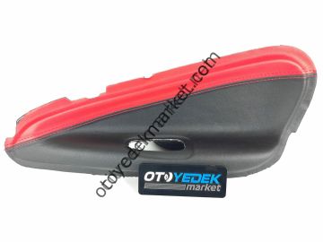Peugeot 206 (1998-2012) Deri Kapı Döşeme Takımı Kırmızı Çizgili