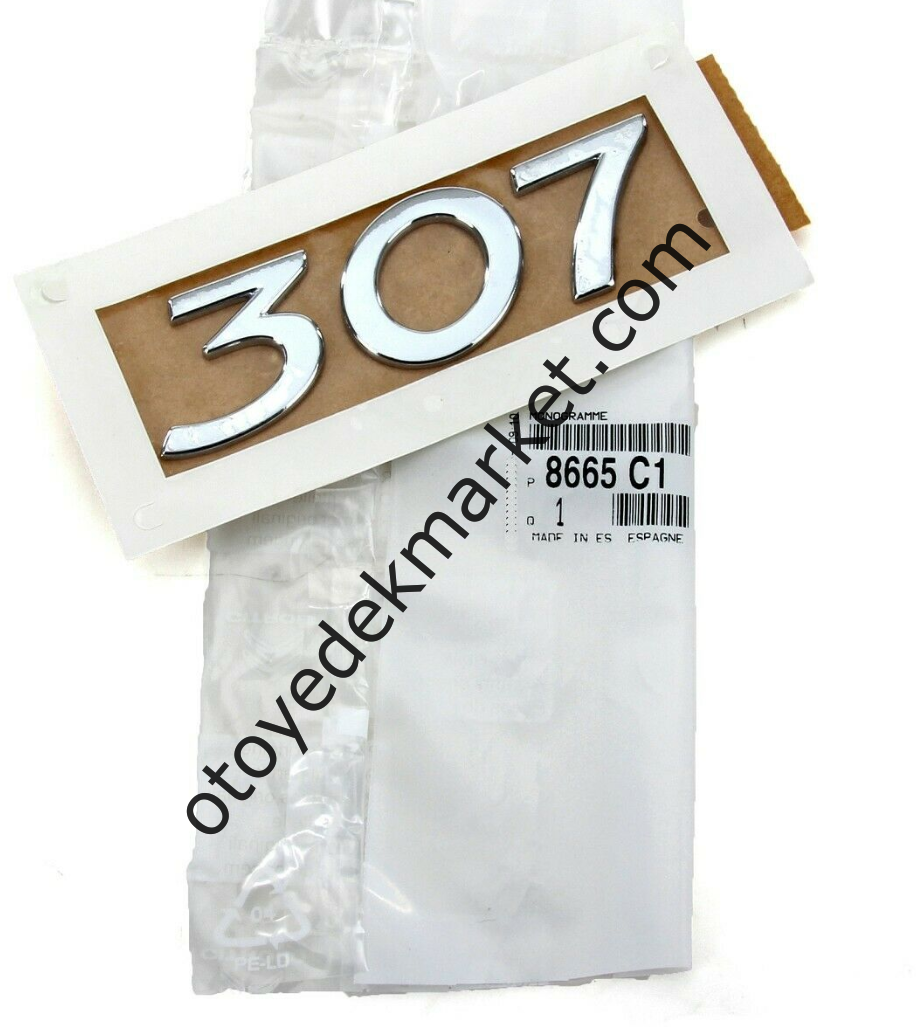 Peugeot 307 Arka (307) Yazısı (Orijinal)