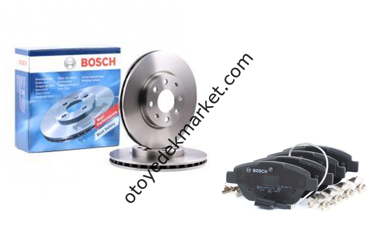 Peugeot Bipper (2008-2017) Ön Fren Disk Balata Seti (Bosch)