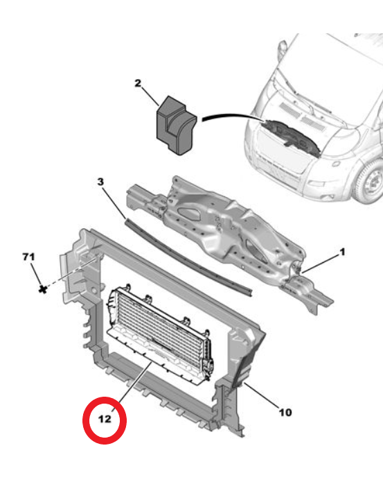 Citroen Jumper (Relay) (2024-2025) Ön Tampon Yönlendirici Hava Girişi Modülü (Orijinal)