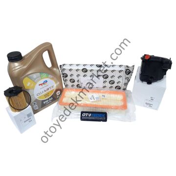 PEUGEOT 307 (2003-2009) 1.6 HDİ FİLTRE SETİ +5W30 MOTOR YAĞI (ORİJİNAL)