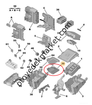 Peugeot 508 (2019-2024) Akü Sigorta Kutusu (Orijinal)