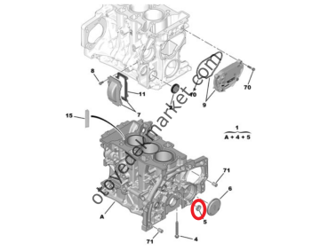 Peugeot 2008 (2020-2024) 1.2 Benzinli Silindir Kapak Tapası (Orijinal)
