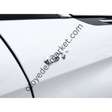 Peugeot 3008 (2021-2023) Arka ''GT'' Yazısı, Krom (Orijinal)